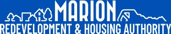 Marion Redevelopment & Housing Authority Logo located in the footer.